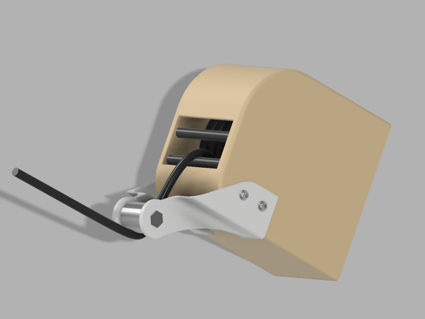 CAD render of cable reel bracket